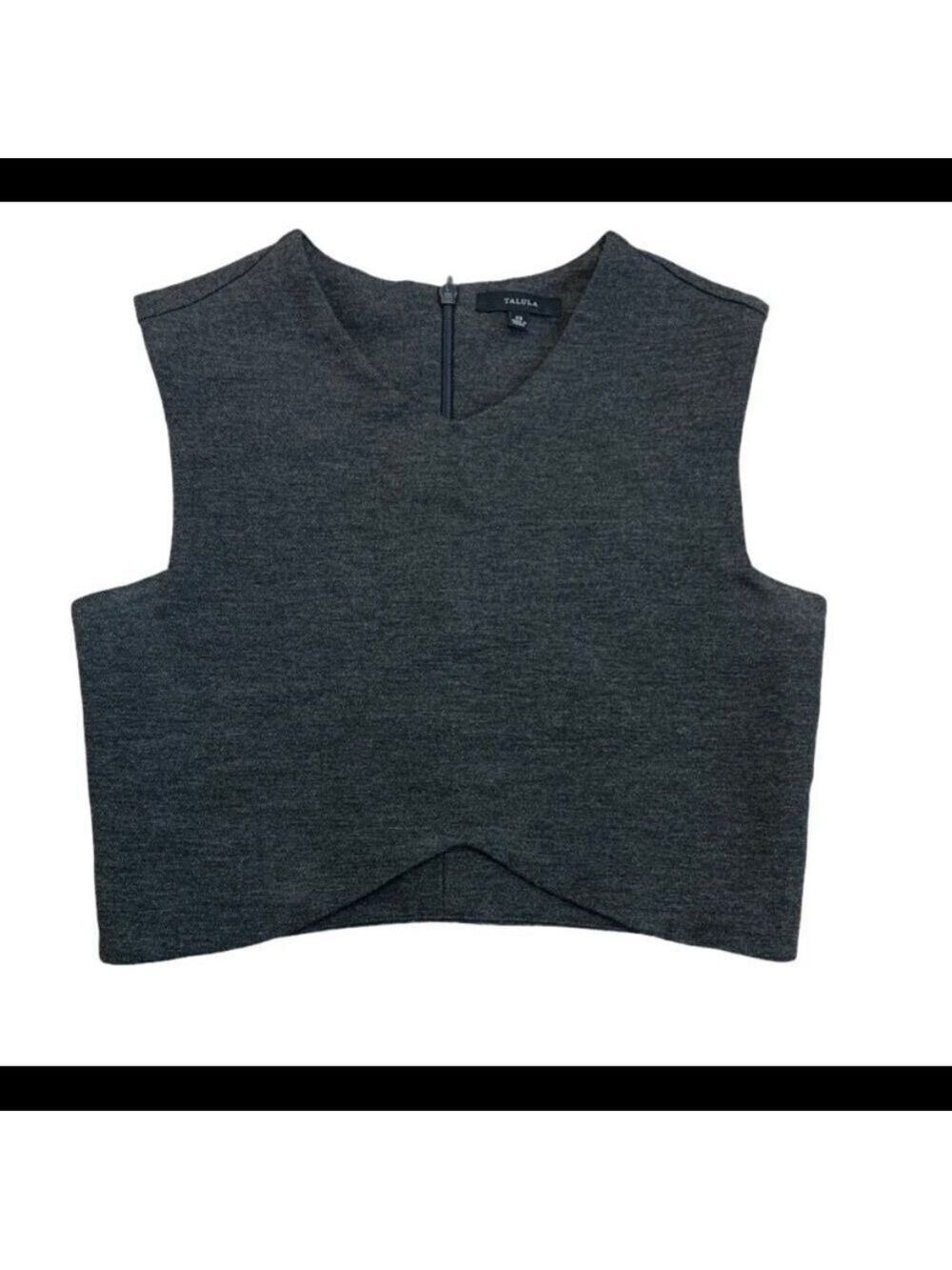 ARITZIA Talula Gray sleeveless cropped top size extra small